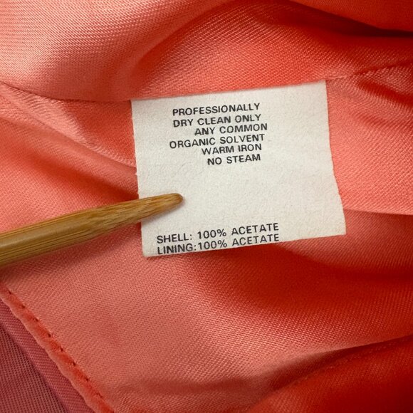 Vintage Jessica McClintock Gunne Sax Prom Dress Size 3 Peach Taffeta Ruched - Picture 7 of 8